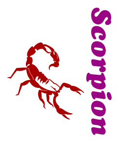 さそり座Scorpionの星座風デザイン