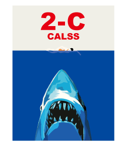 有名なサメ映画のポスター風パロディデザイン