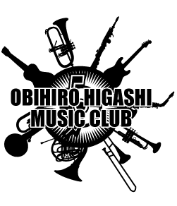 楽器を組み合わせたおしゃれな吹奏楽部デザイン