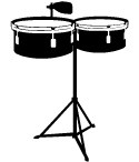 軽音楽や吹奏楽部のTシャツのデザインに