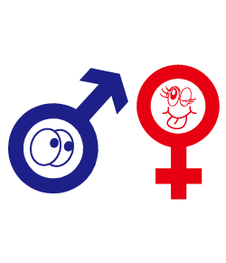 男子と女子のシンボルマーク