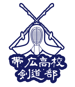 剣道の面と部活名をいれたデザイン