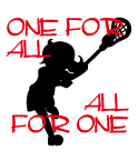 「one for all,all for one」の言葉をプリントしたデザイン