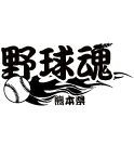 野球ボールが炎を放ちながら飛んでいくデザイン