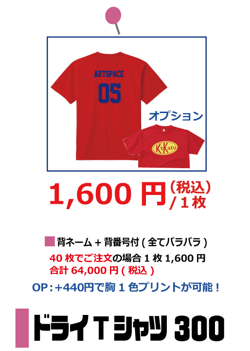 ドライTシャツ300