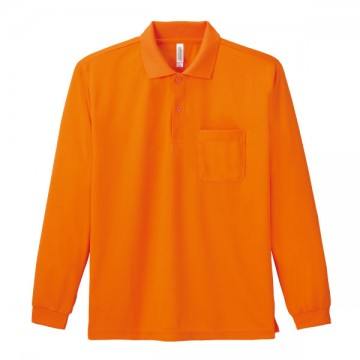  ドライ長袖ポロシャツ015.オレンジ