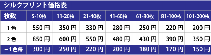 持ち込み大きめ価格表