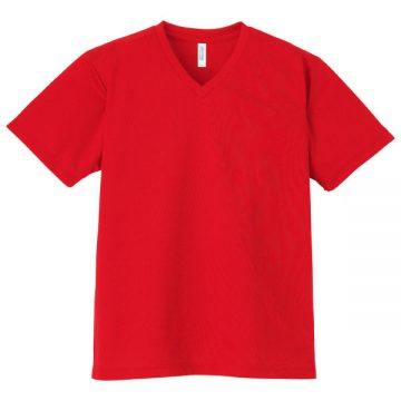 4.4オンスドライVネックTシャツ010.レッド