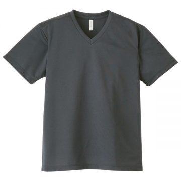 4.4オンスドライVネックTシャツ187.ダークグレー