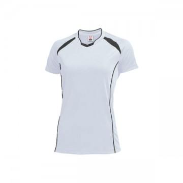 ウィメンズバレーボールシャツ60.ホワイト×ダークグレー