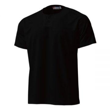 セミオープンベースボールシャツ34.ブラック