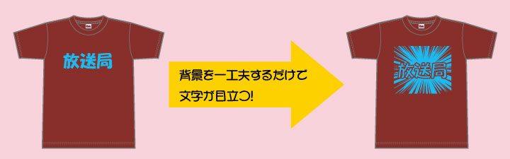 背景をつけると印象が変わるよ