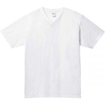 5.6オンスヘビーウェイトVネックTシャツ001.ホワイト
