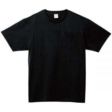 5.6オンスヘビーウェイトポケットTシャツ005.ブラック