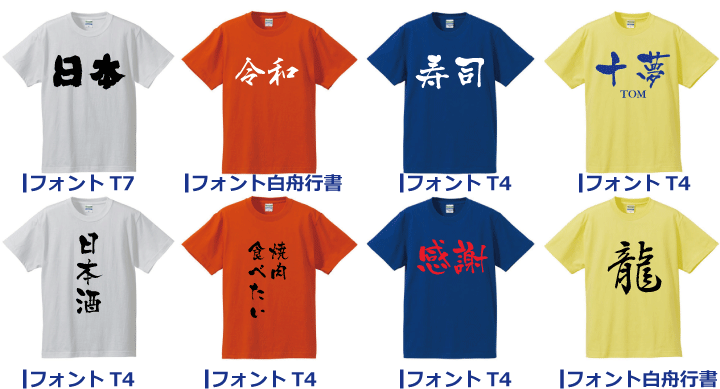 かっこいい漢字Tシャツ