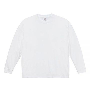 5.6オンスビッグシルエットロングスリーブTシャツ001.ホワイト