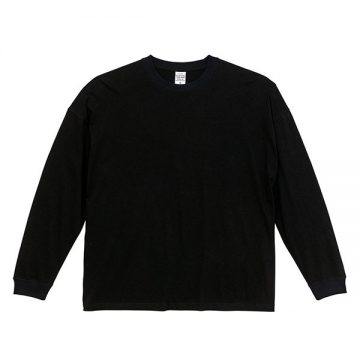 5.6オンスビッグシルエットロングスリーブTシャツ002.ブラック