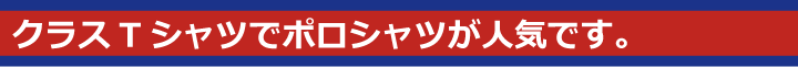 クラスTシャツでポロシャツが人気です。