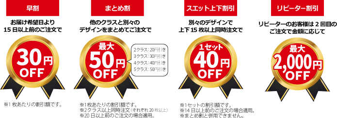 充実の割引サービス