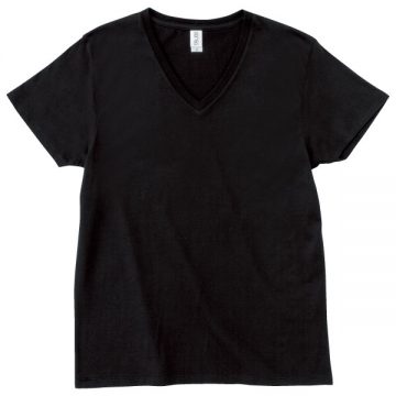 スリムフィット VネックTシャツ09.ブラック