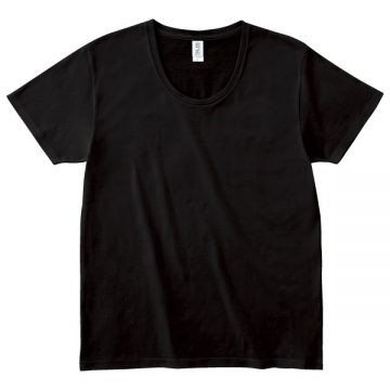 スリムフィット UネックTシャツ09.ブラック