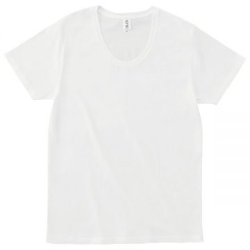 スリムフィット UネックTシャツ10.オフホワイト