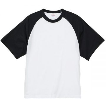 5.6オンス ラグラン Tシャツ1002.ホワイト/ブラック