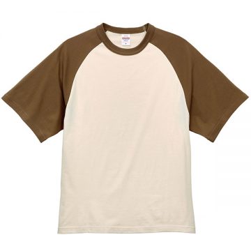 5.6オンス ラグラン Tシャツ8043.ヴィンテージナチュラル/ダークキャラメル