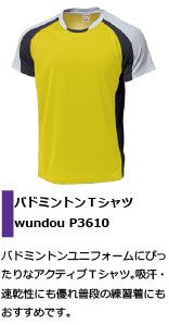 バドミントンユニフォームにぴったりなＴシャツ