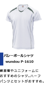 ユニフォームにぴったりなバレーシャツ