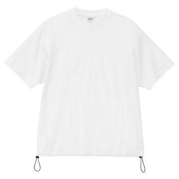 ファインジャージーリラックスフィットTシャツ（裾ドローコード）001.ホワイト