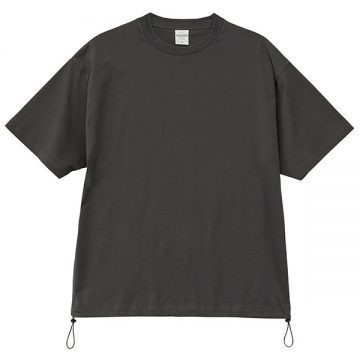 ファインジャージーリラックスフィットTシャツ（裾ドローコード）165.スミ