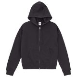 T/C ボックスシルエット スウェット フルジップ パーカ（裏起毛）