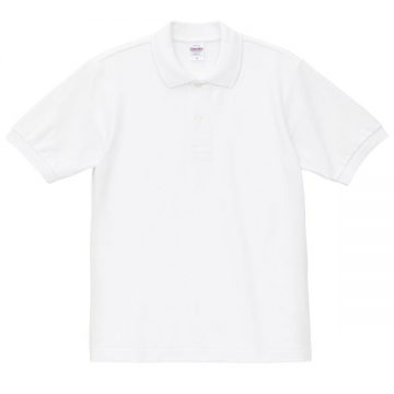 ヘヴィーウェイトコットンファインカノコポロシャツ001.ホワイト