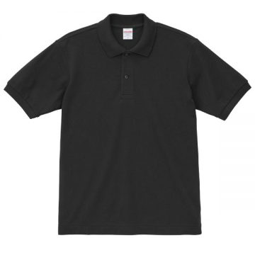 ヘヴィーウェイトコットンファインカノコポロシャツ002.ブラック