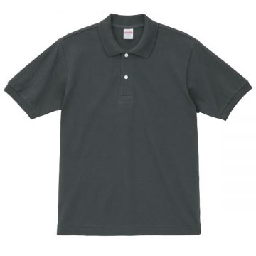 ヘヴィーウェイトコットンファインカノコポロシャツ011.ダークグレー