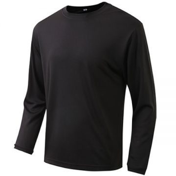 プリンタブルドライ長袖Tシャツ34.ブラック