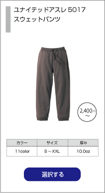 デザインシミュレータスウェットパンツ5017