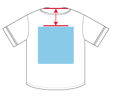野球Tシャツプリント位置