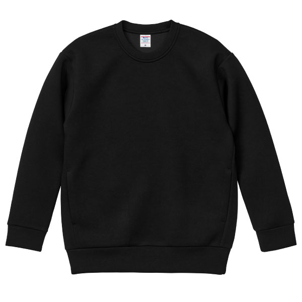 T/Rダンボールニットクルーネックシャツ002.ブラック