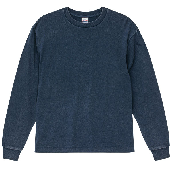 オープンエンドフェードウォッシュロングスリーブTシャツ961.フェードネイビー